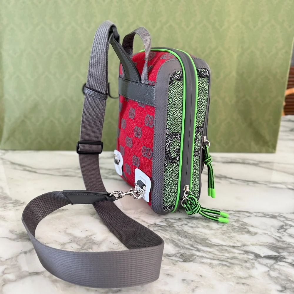Gucci‎ 763430 Two-way Jersey GG Cloth backpack